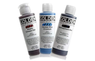 Køb Golden akrylmaling, flow, heavy body og fluid hos
